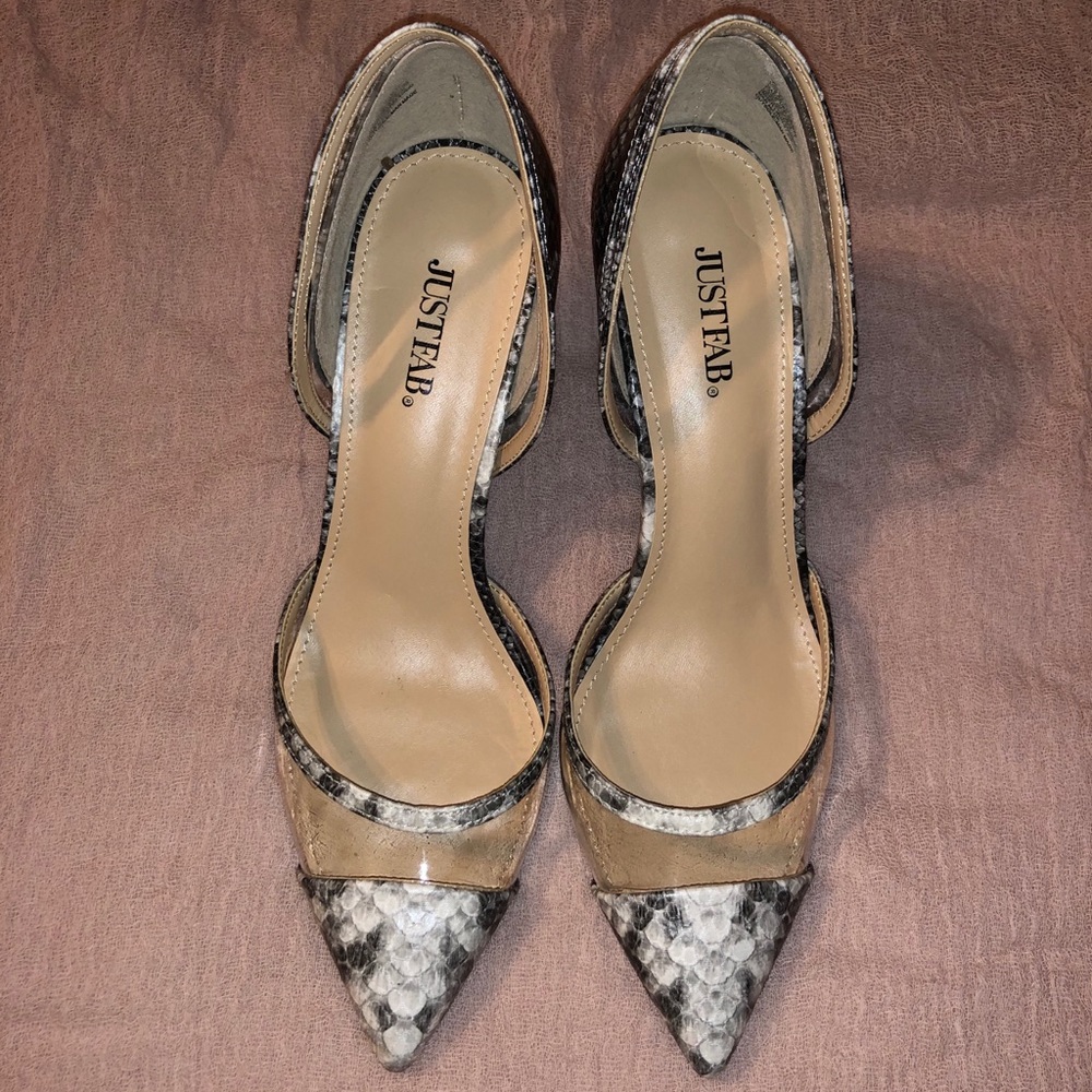 New snake print heels